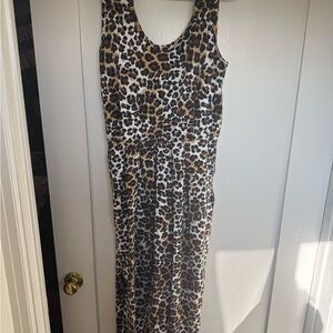 Leopard Print Sleeveless jumpsuit